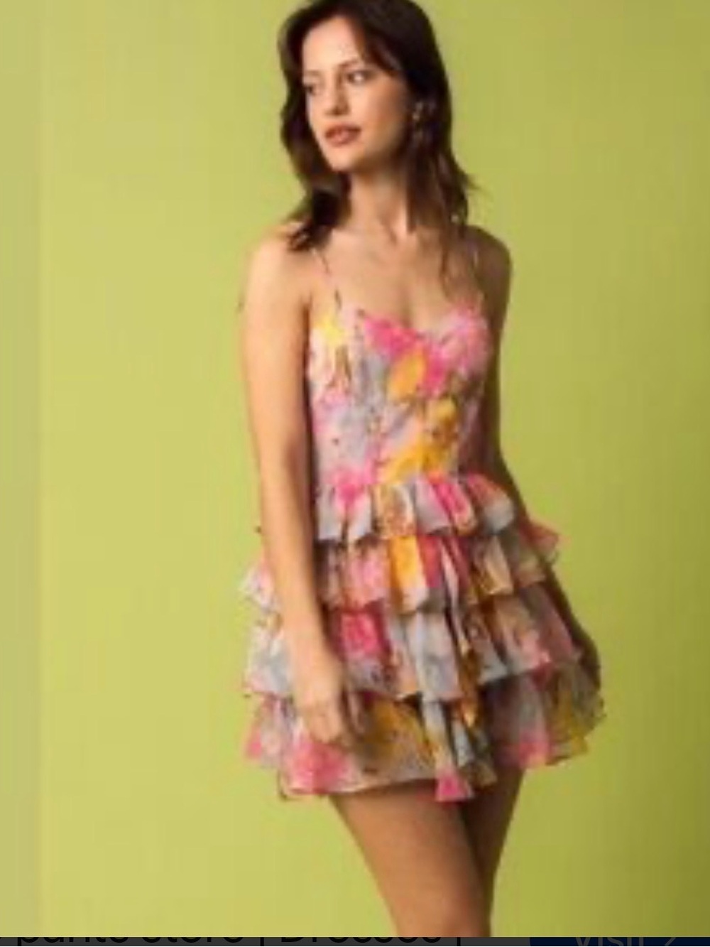 Olivaceous Floral Mini Dress SZ M